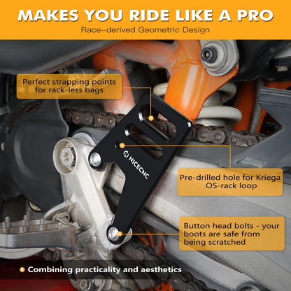 CNC Heel Guards Cover Protector Bracket for KTM 690 SMC (2008–2023)