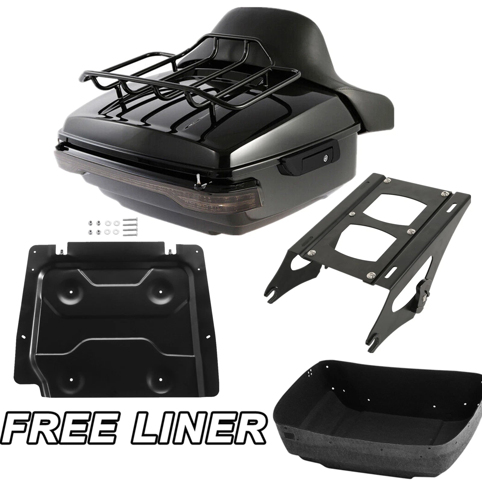 LED Light Plate for Harley Touring (2014–2025) - King Trunk Pad Mount Rack