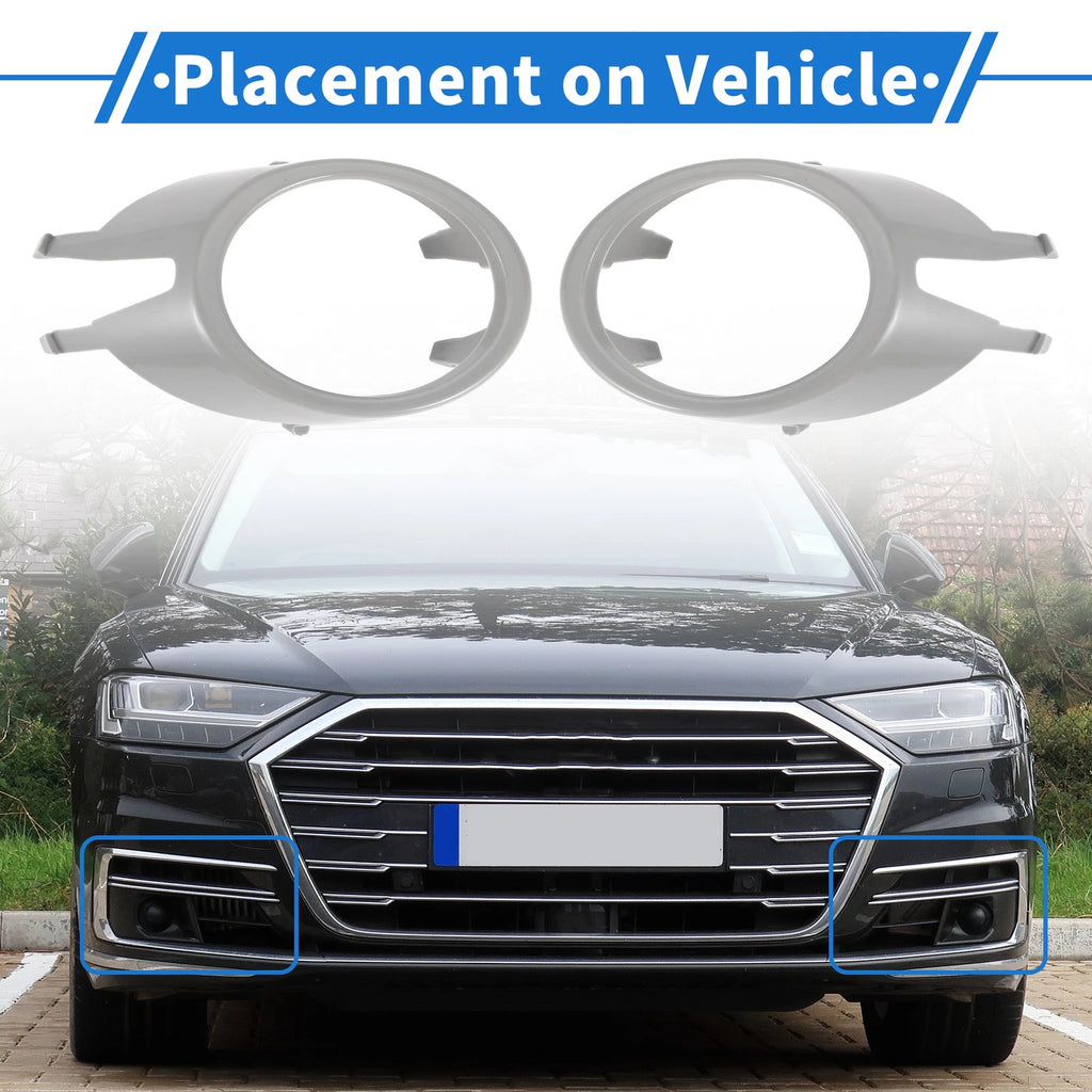 Front Fog Light Grill Pair for Audi A4 B7 (2005–2008)