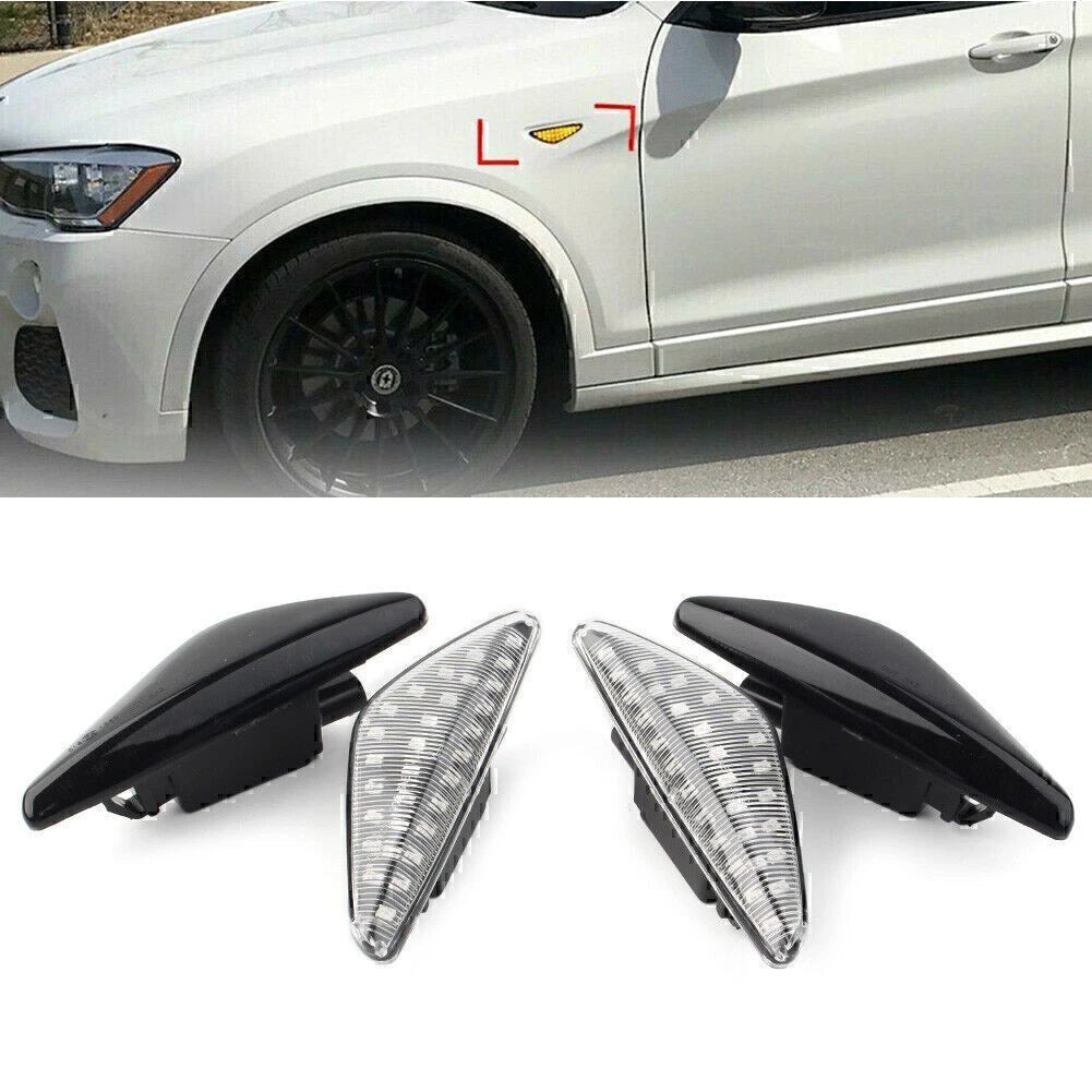 2X Dynamic LED Side Marker Turn Signal Light for BMW F25 E70 E71 E72 X5 X6