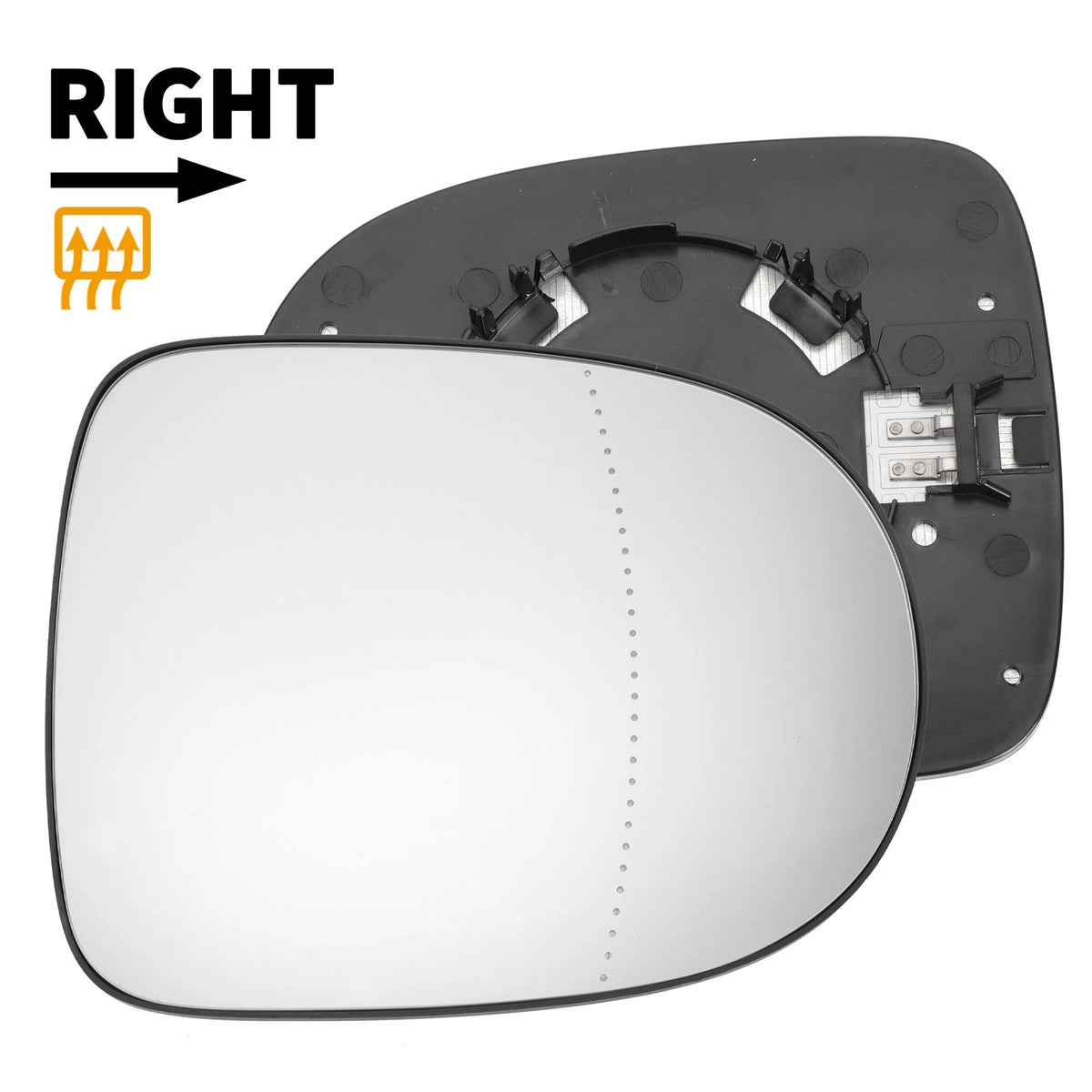 Right Side Heated White Mirror Glass for Renault Clio Twingo