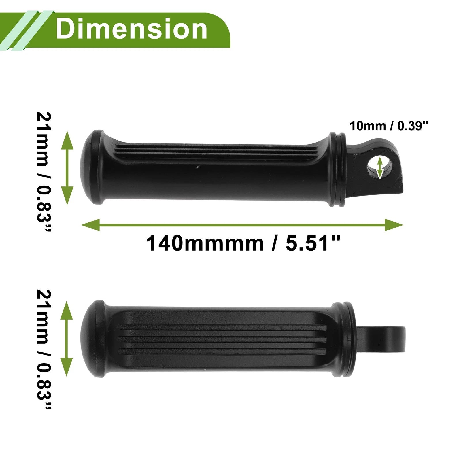 Foot Pegs for Harley Davidson (1 Pair) Matte Black