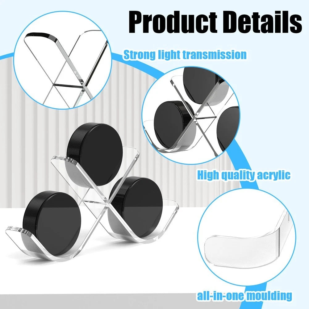 3 Puck Holder with Acrylic Display Case for Collectors