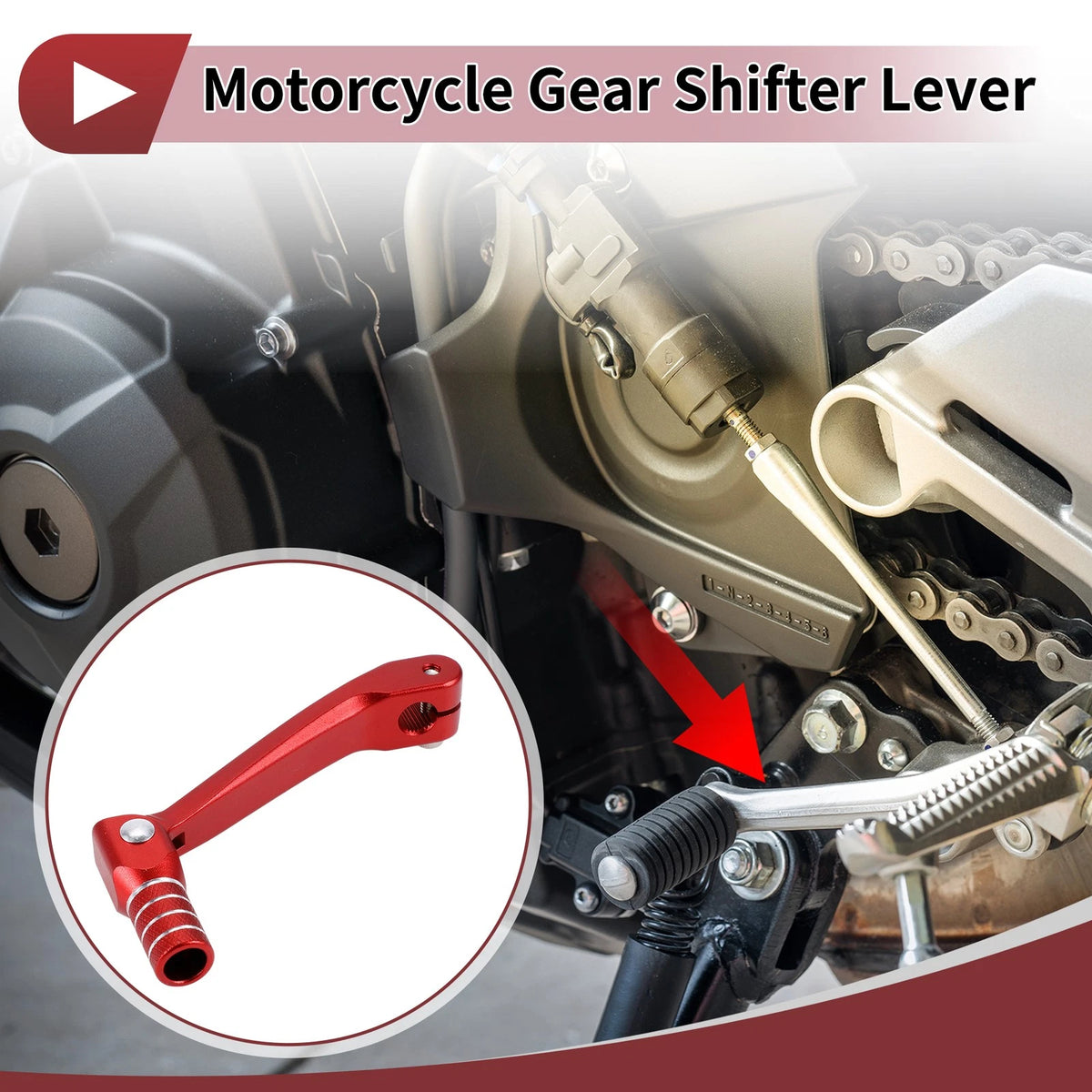 Folding Gear Shifter Lever for Honda CRF150F (2003–2017) Red