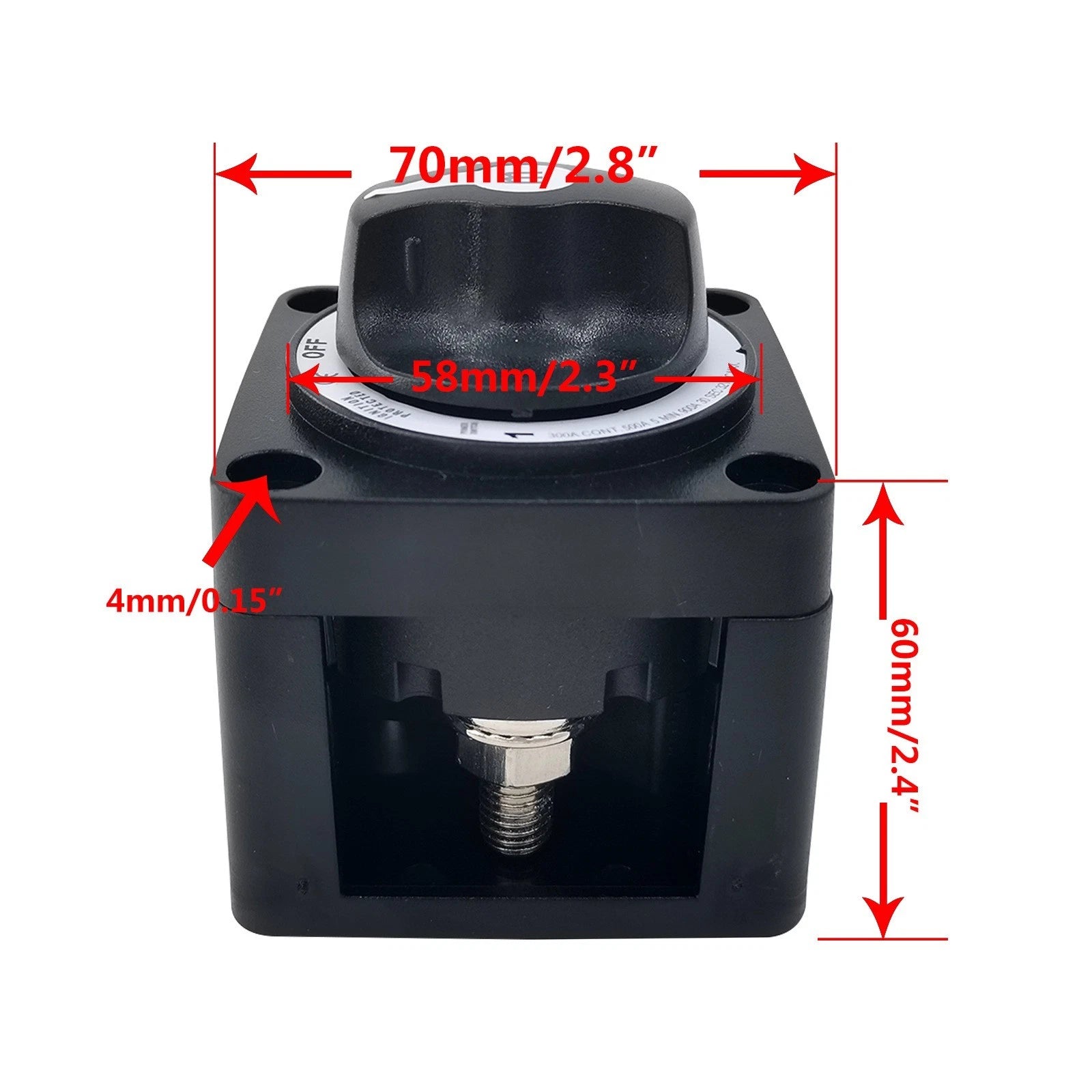 4 Position Selector Switch for Marine Electrical System (300A 32V DC)