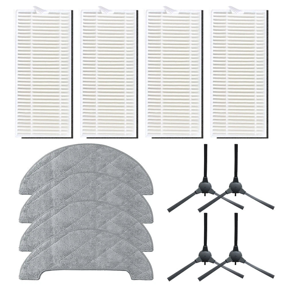 Replacement Kit with Side Brushes, HEPA Filters, Mop Cloths for ABIR K30