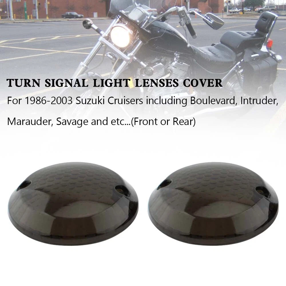 Turn Signal Light Lens Cover for Suzuki Intruder 1400 VX800 (1990–2004) Smoke T9