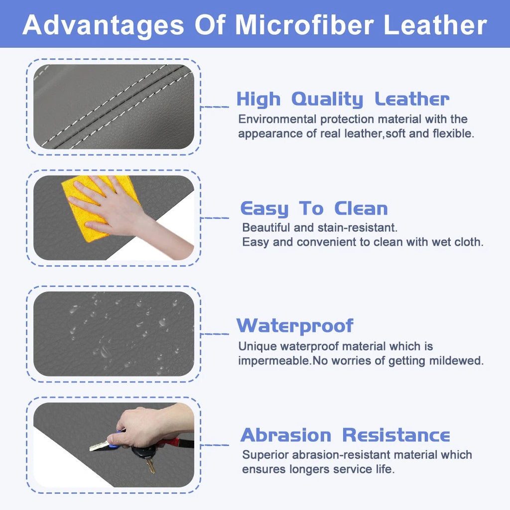 L&R Door Panel Insert Card Leather Cover Replacement for Volkswagen Beetle (1998–2010)