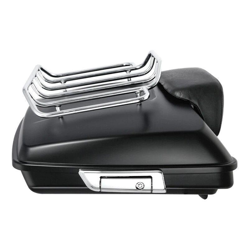 Trunk Backrest Pad Mount Rack for Harley Touring (2009–2013) Matte Black