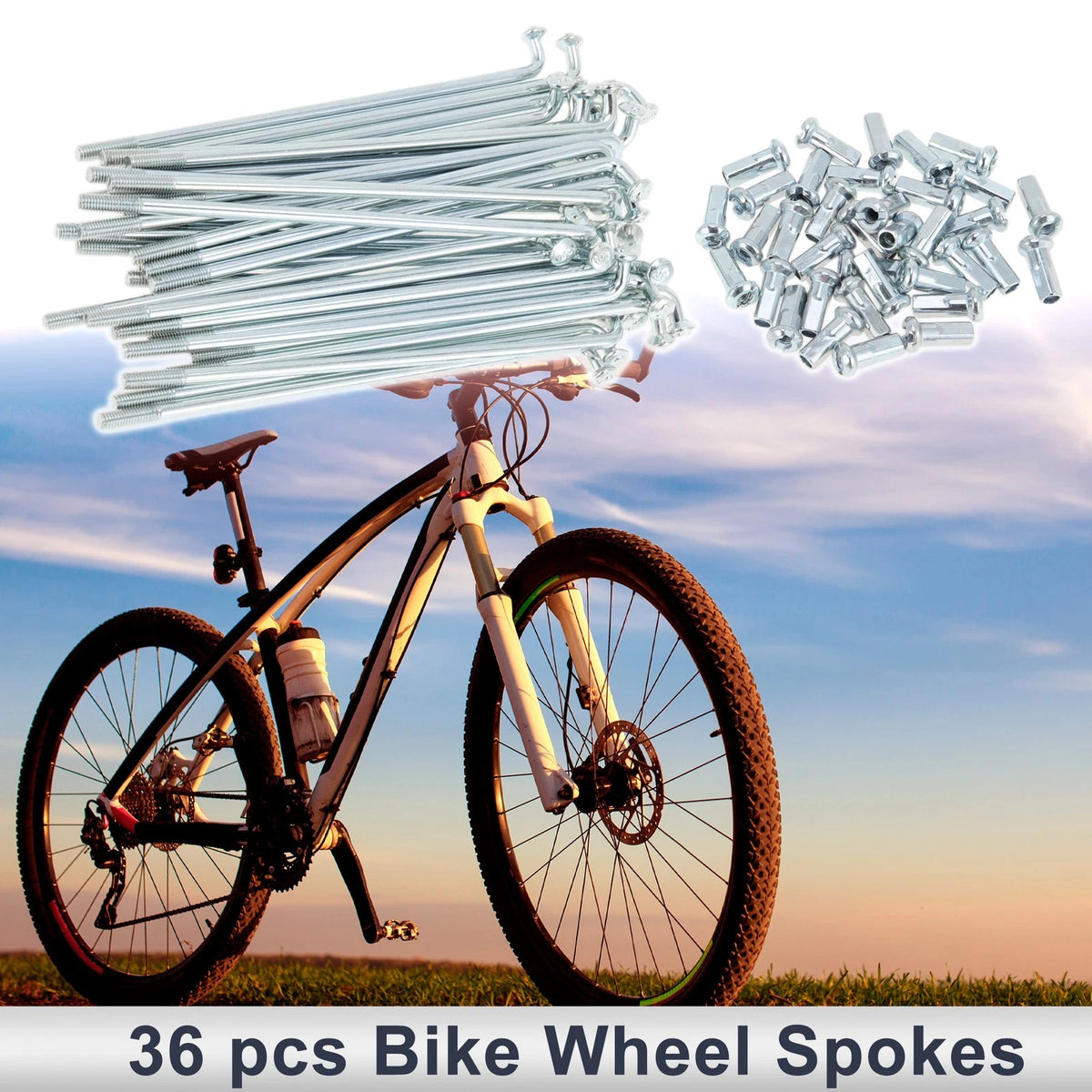 Bicycle Spokes Nipple Replacement Set 12G 87mm for Universal (Any Make)