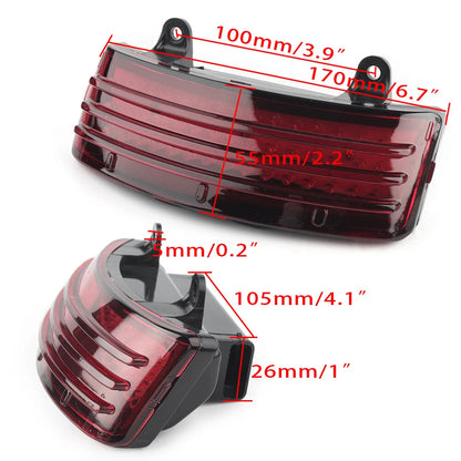 Tri-Bar LED Rear Tail Fender Tip Light for Harley Street Glide (2014–2019)