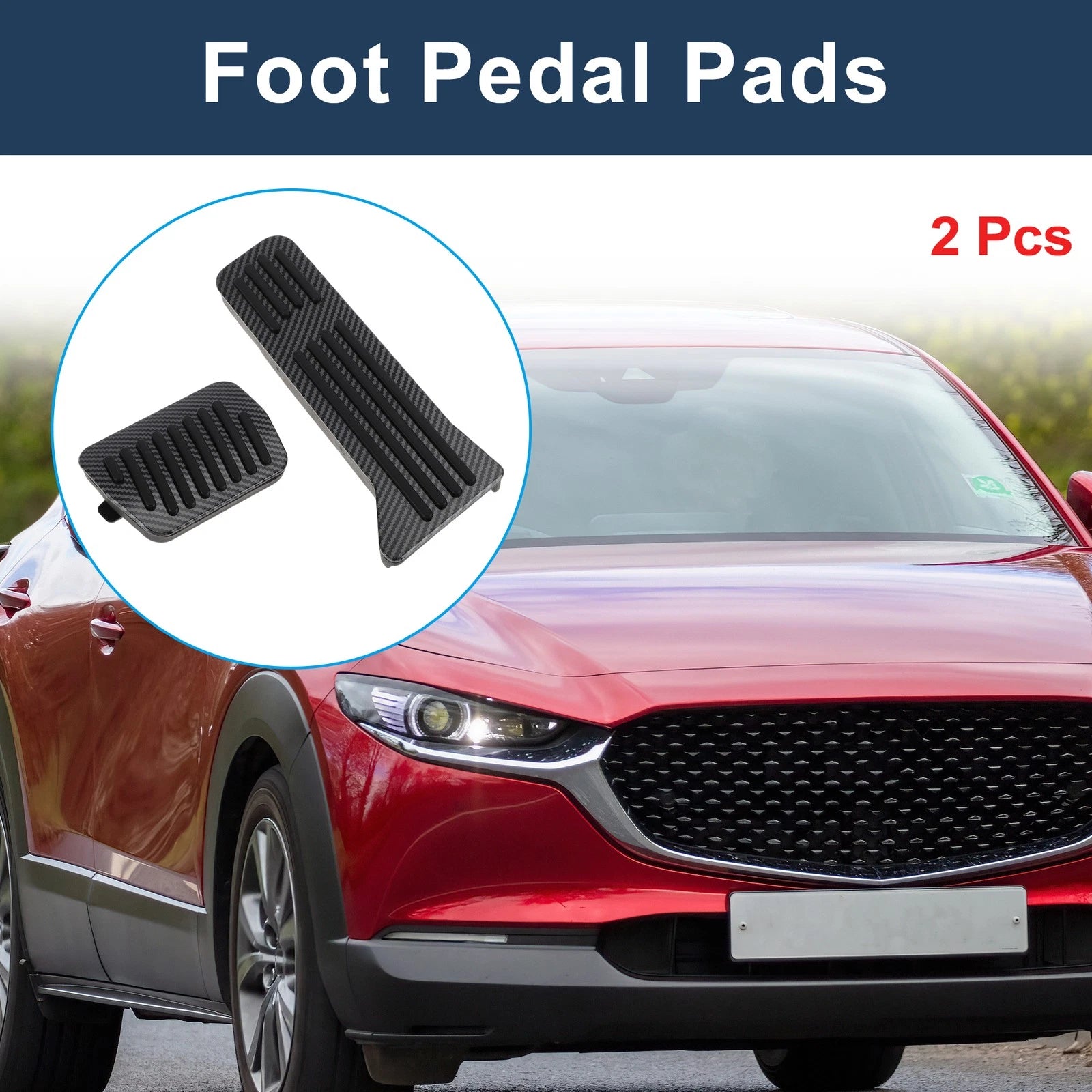 2 Pcs Automatic Accelerator Pedal Covers Replacement for Mazda CX-5 (2013–2021)