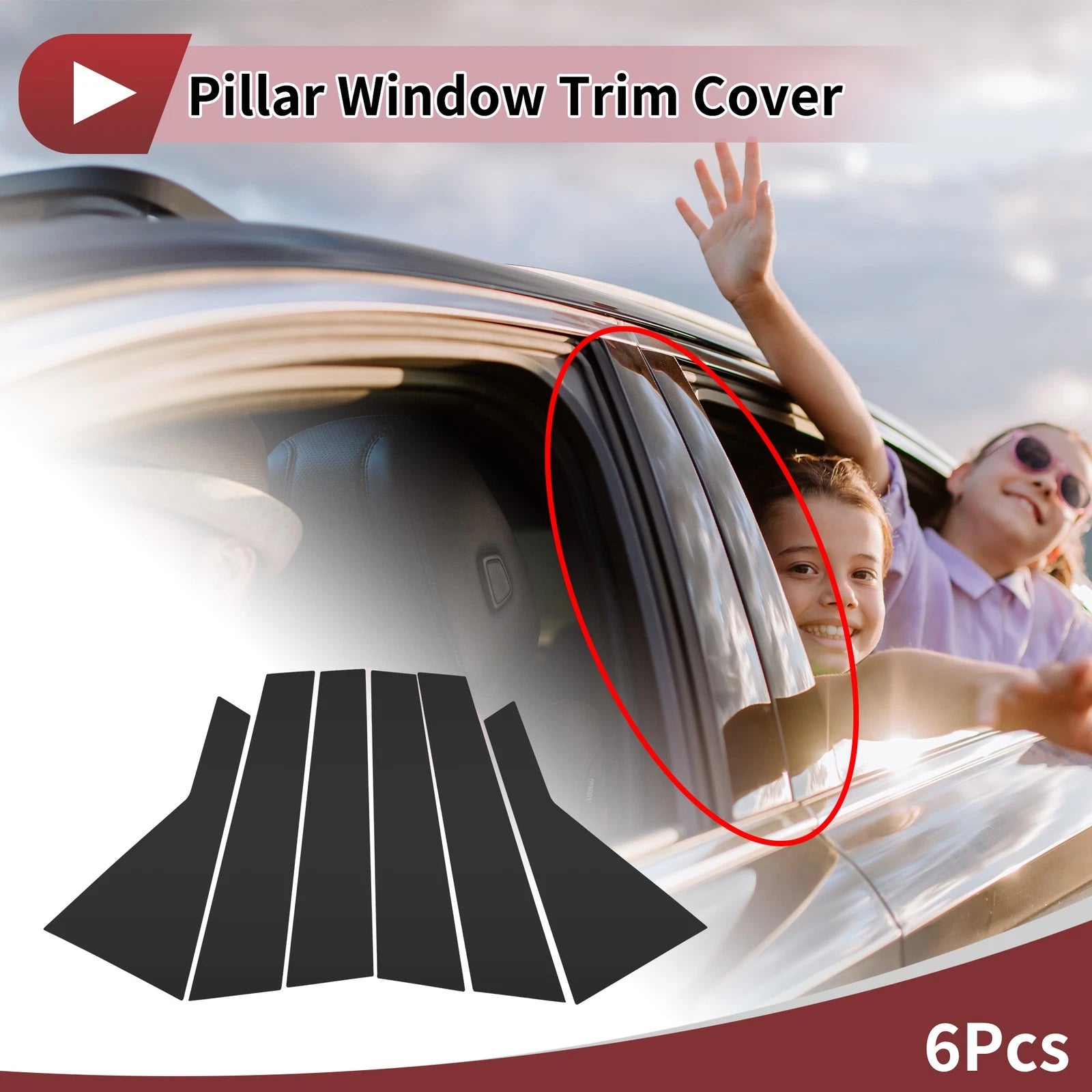 Door Pillar Window Trim for Hyundai IX35 (2022–2024) Black
