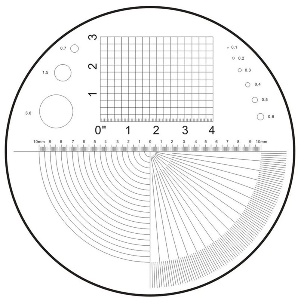 Flexible Film Micrometer Calibration Grid 45x45mm
