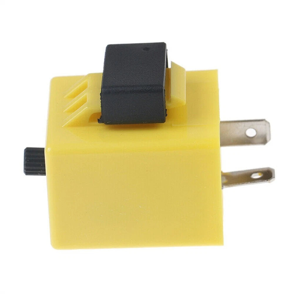 NEW 12V 2 Pin Adjustable Frequency LED Flasher Relay Turn-Signal Blinker Indica