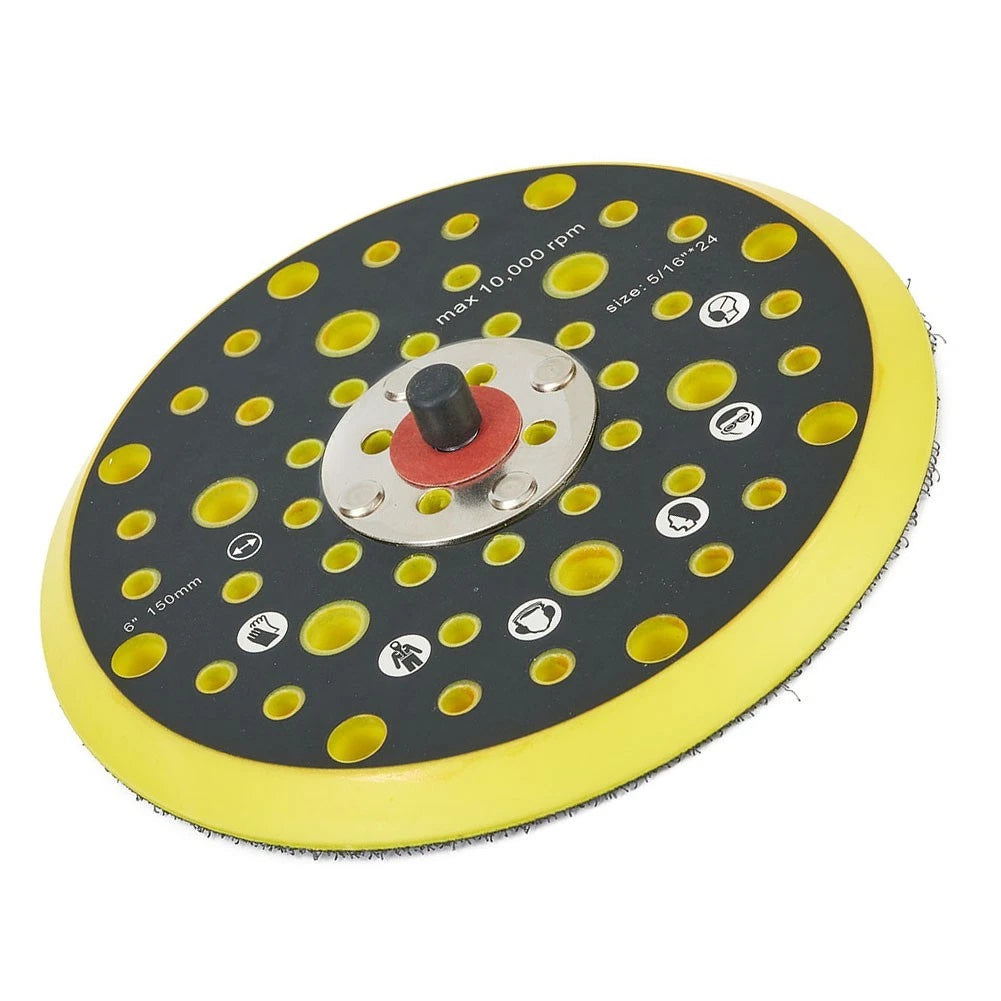 6 Inch Molded Backing Pad for Sander (1PC, 52 Holes)