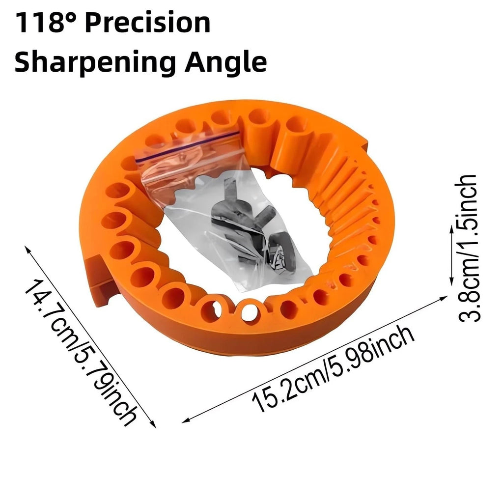 Drill Bit Grinder Sharpener for Angle Grinder (Fits 3/32 to 1/2 Inch Bits)