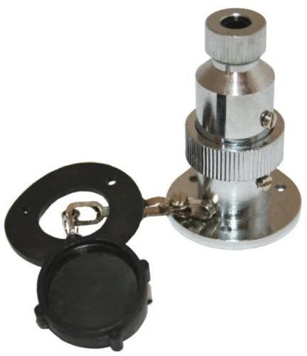 2X 12/24 Volt 2 Pin 3 Amp Chrome Electrical Plug & Socket for Caravan Boat
