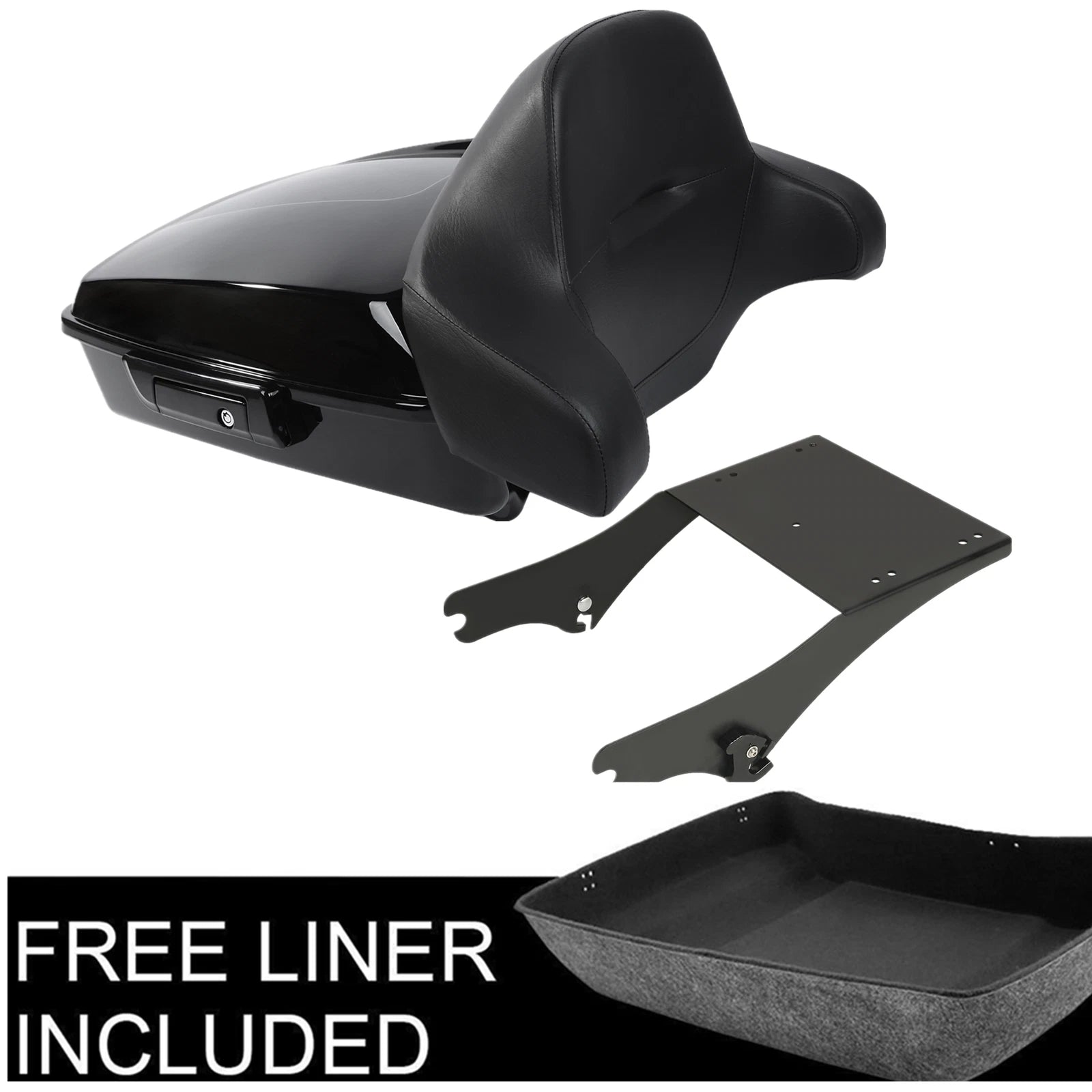 Chopped Trunk Backrest Mount Rack for Harley Touring Glide (1997–2008)