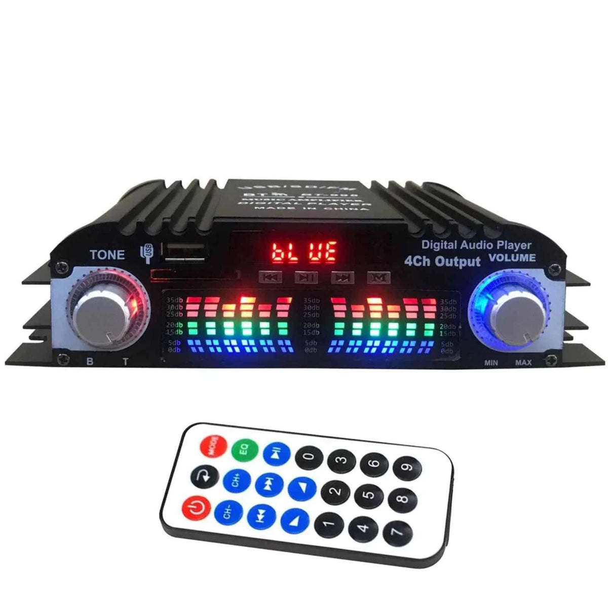 Power Amplifier 4 Channel Mini HiFi Digital Stereo Audio for