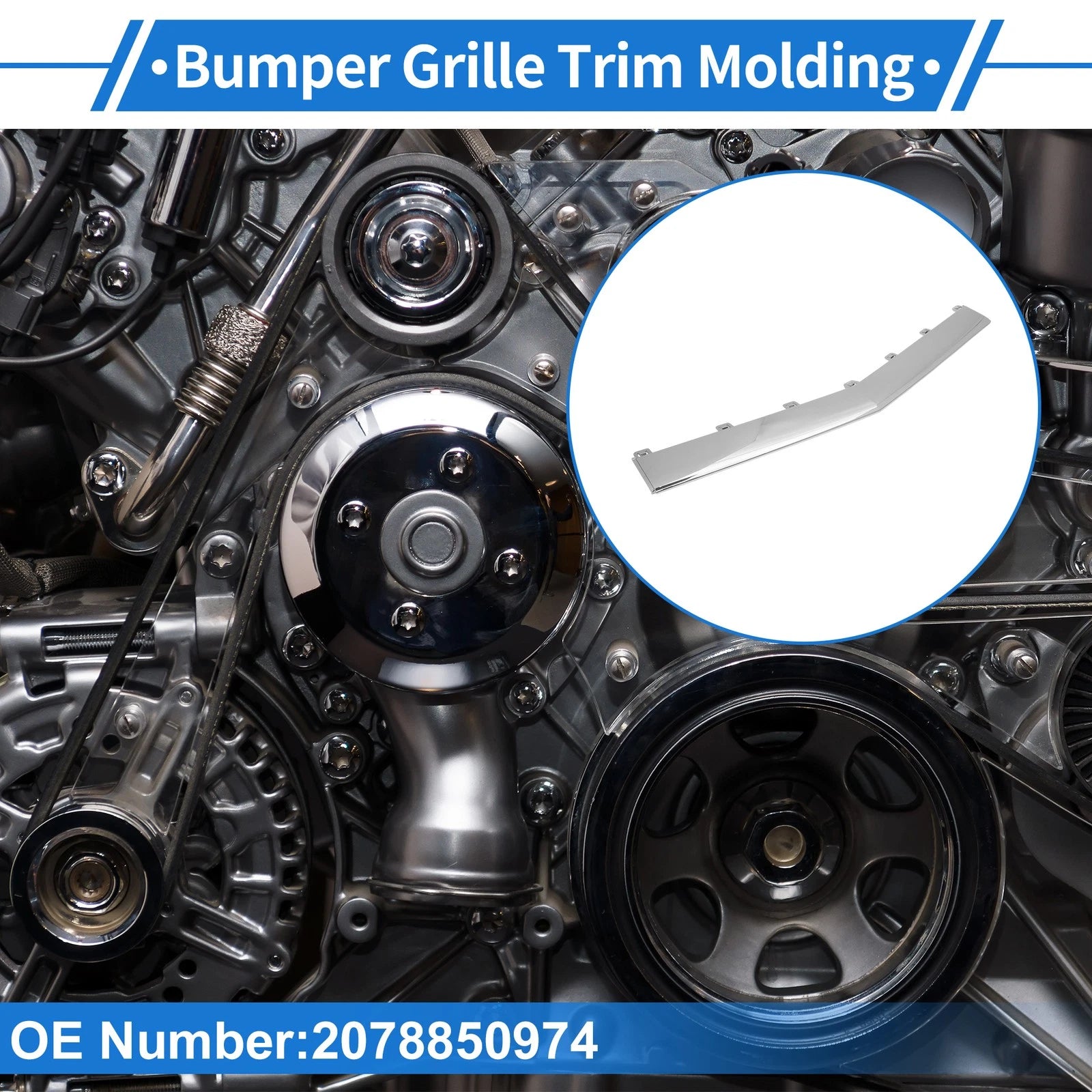 Bumper Grille Trim Garnish Replacement for Mercedes-Benz W207 E Coupe (2014–2016)