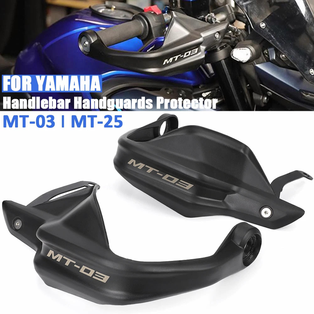 Black Handlebar Handguards Protector for Yamaha MT-03 MT-25 (2017–2024)