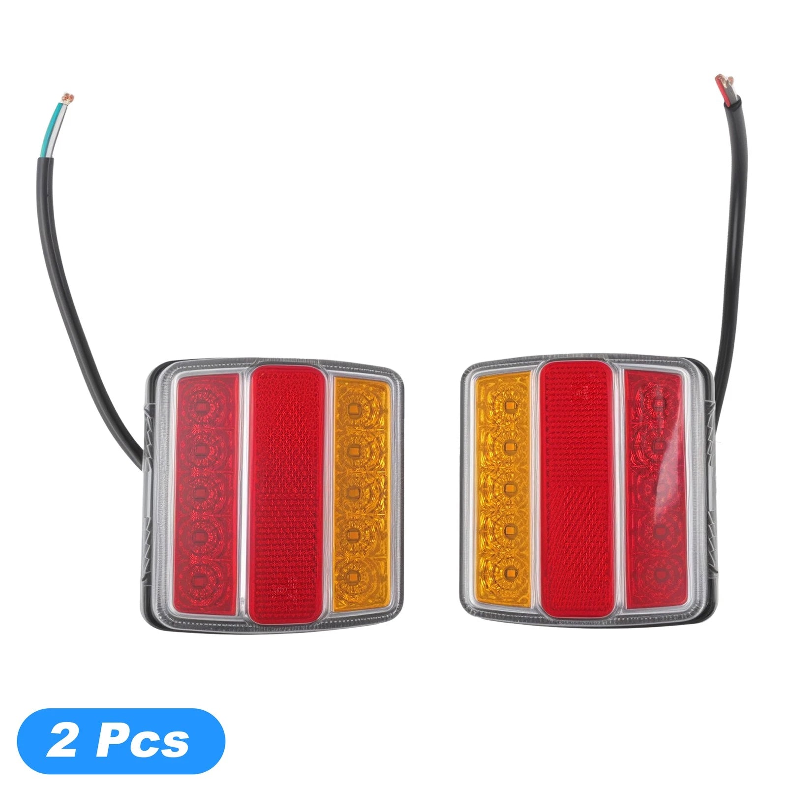 Tail Lights Assembly 2X for Red Yellow ABS