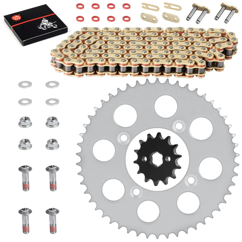 Drive Sprocket & Chain Kit for Honda XR100R CRF100F (14/50T 428 X-Ring 118 Links)