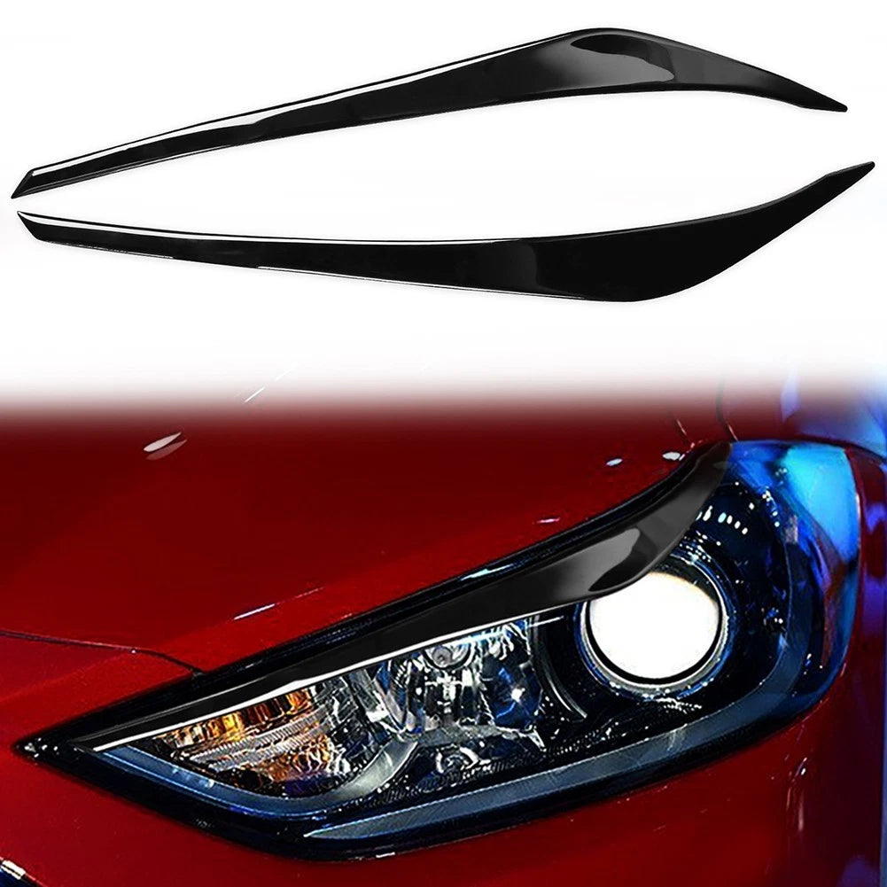 Headlight Brow Trims for Hyundai Elantra (2016–2018) - Sleek Black