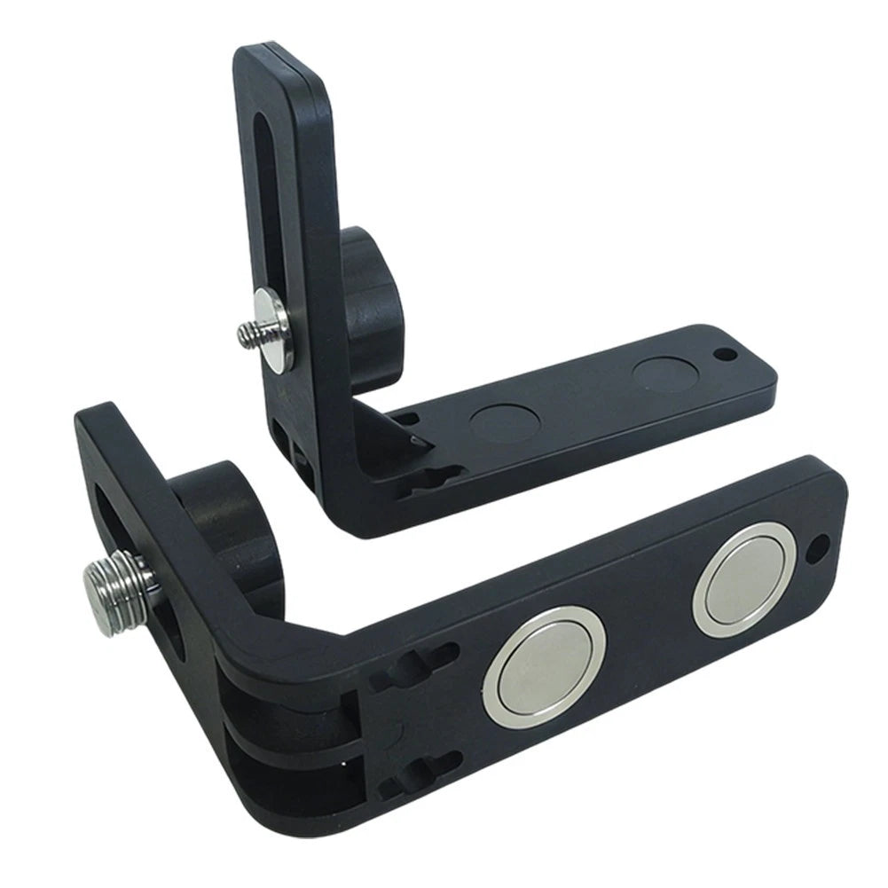 Wall Mount Magnetic L Bracket for Level Tools (5/8 inch, 1/4 inch Thread)
