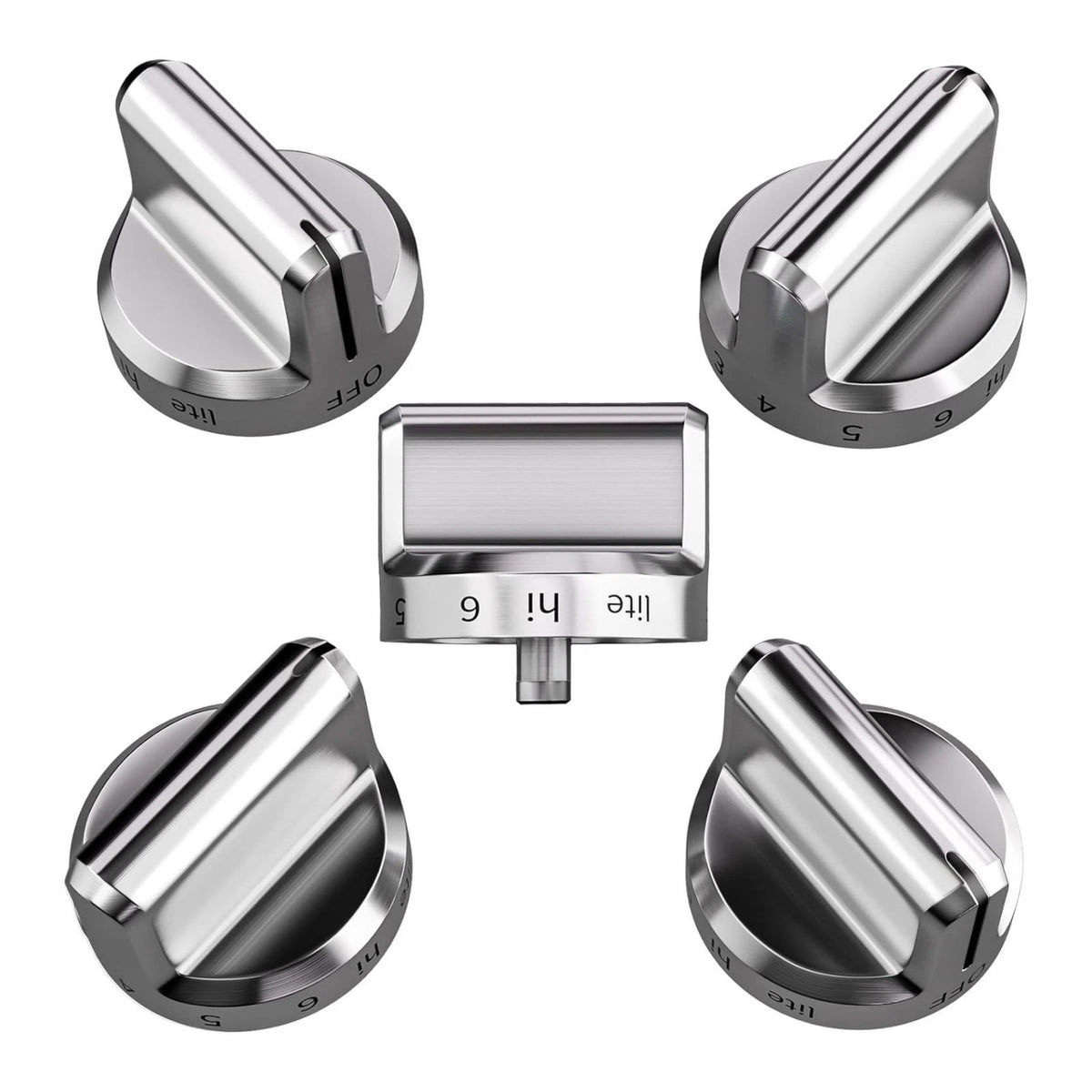 Set of 5 Range Control Knobs for Frigidaire Oven (Gas Stove)