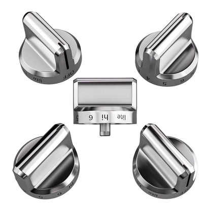 Set of 5 Range Control Knobs for Frigidaire Oven (Gas Stove)