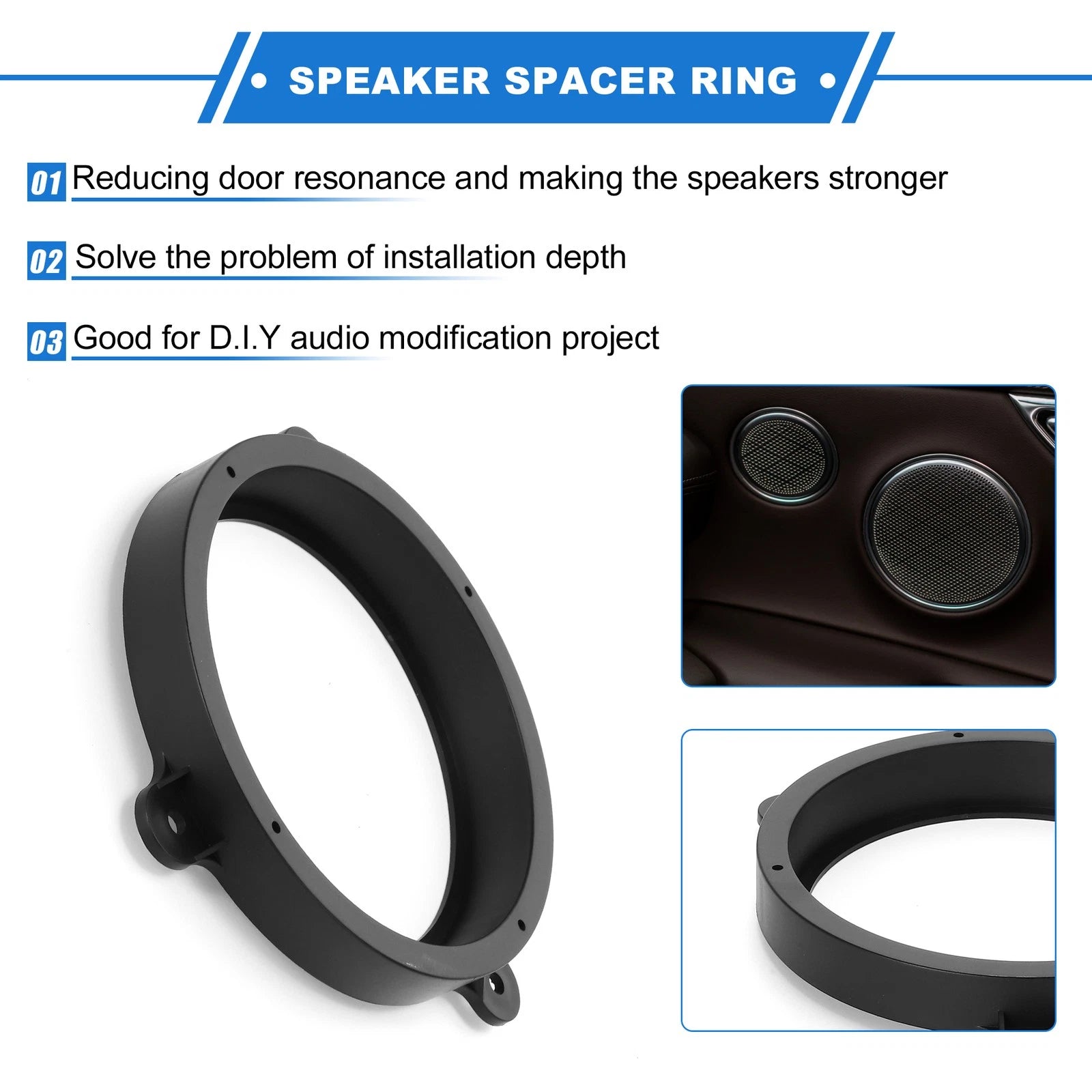 Tweeter Speaker Spacer Adapter Ring Set for Subaru WRX (2015–2021)