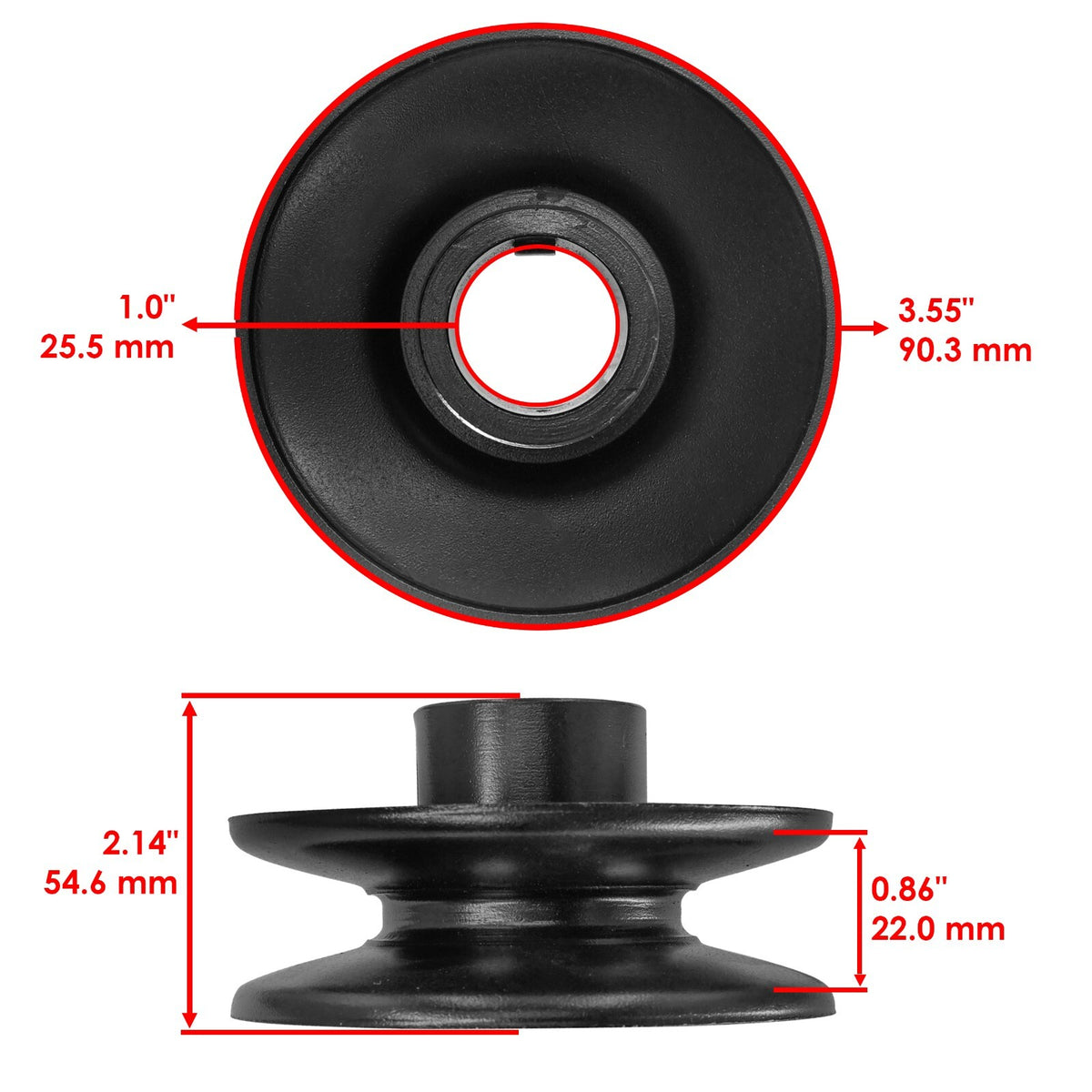 PTO Engine Pulley Replacement for Troy-Bilt LT-1742 Big Red (2010–2020)