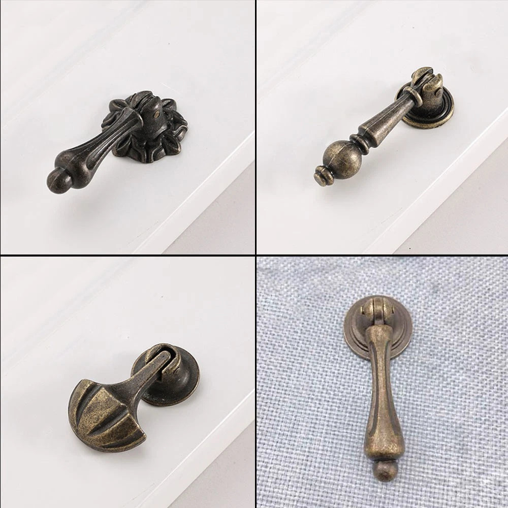 2/5/10Pcs Antique Door Pull Knob Cabinet Pulls Drawer Cupboard Handle Hardware