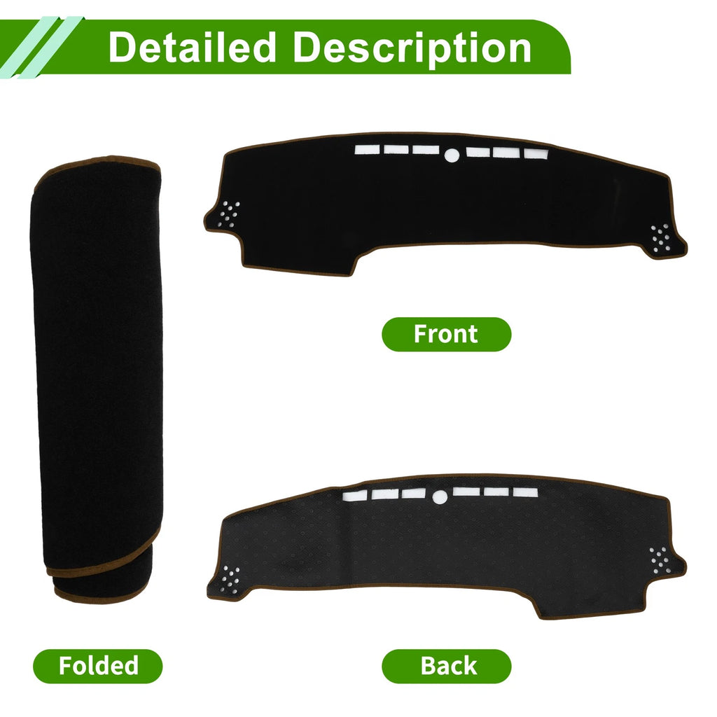 Dashboard Cover for Kia Sonet (2022–2025) Polyester Black Brown