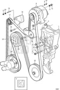 Serpentine Belt for Volvo Penta Drive 4.3L 5.0L 5.7L (3860086)