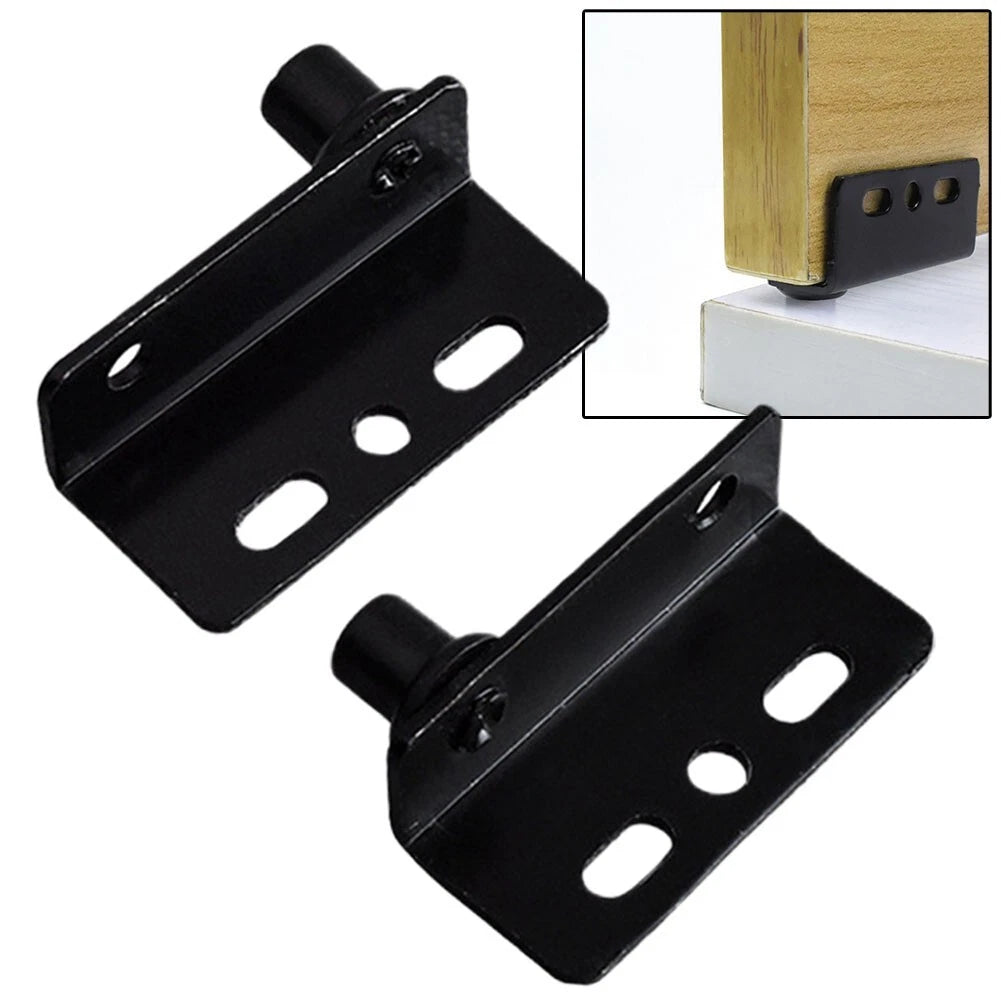 Set of 2 Pivot Hinges for Cabinet Doors (Black)