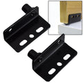 Set of 2 Pivot Hinges for Cabinet Doors (Black)