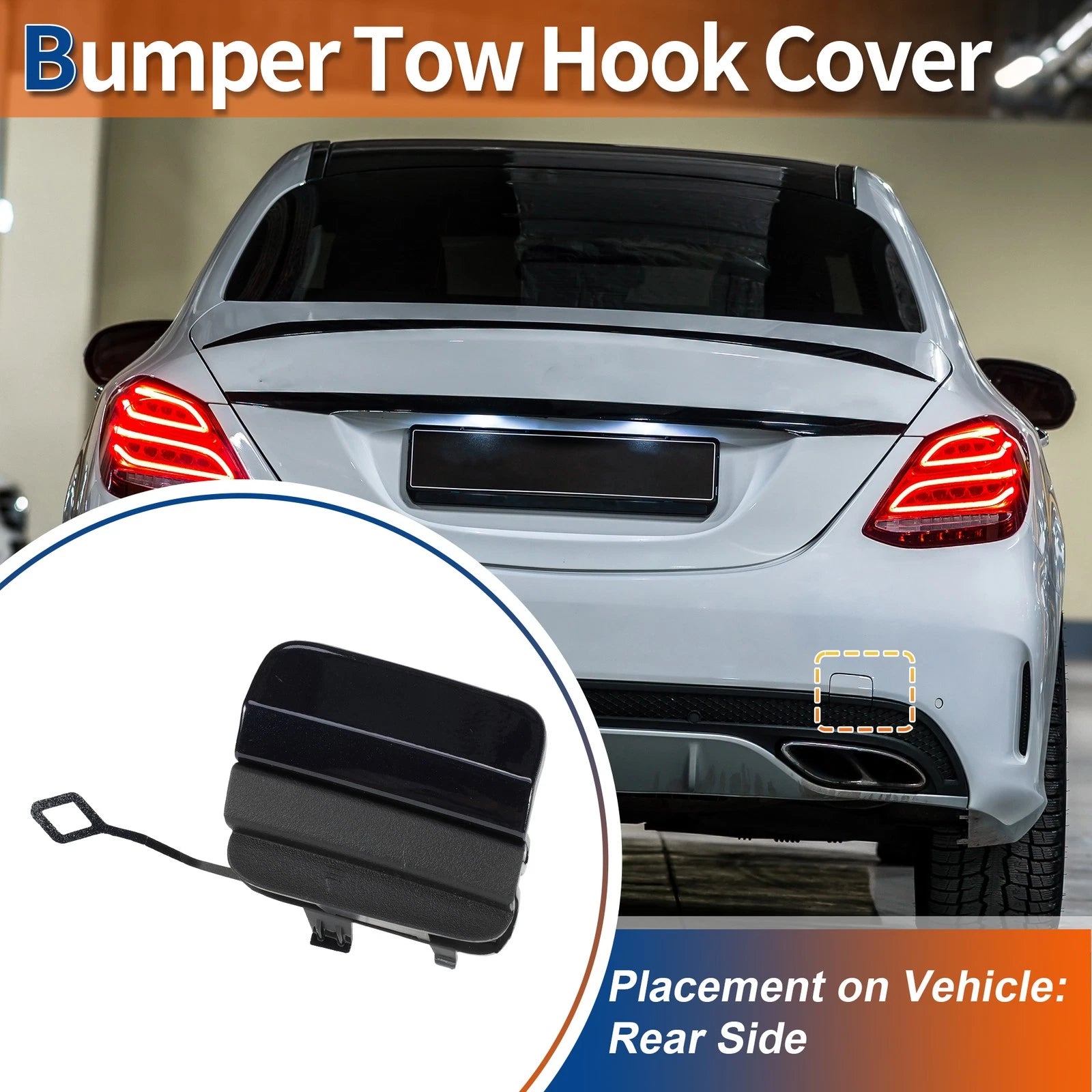 Rear Tow Hook Cover Replacement for Mercedes-Benz A-Class (2019–2024)