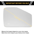 Left Side Mirror Glass Replacement for Ford Explorer (2006–2010)