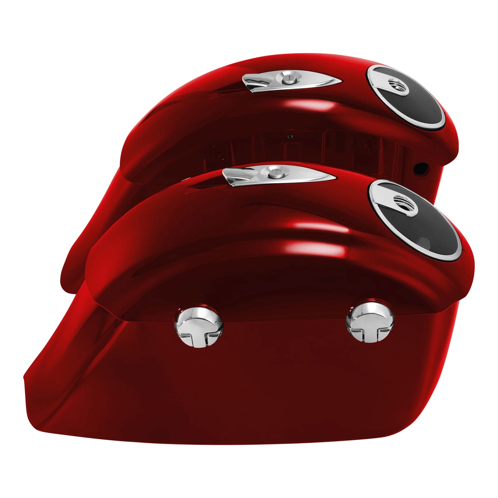 Red Saddlebags with Electronic Latch for Indian Chieftain (2014–2018)