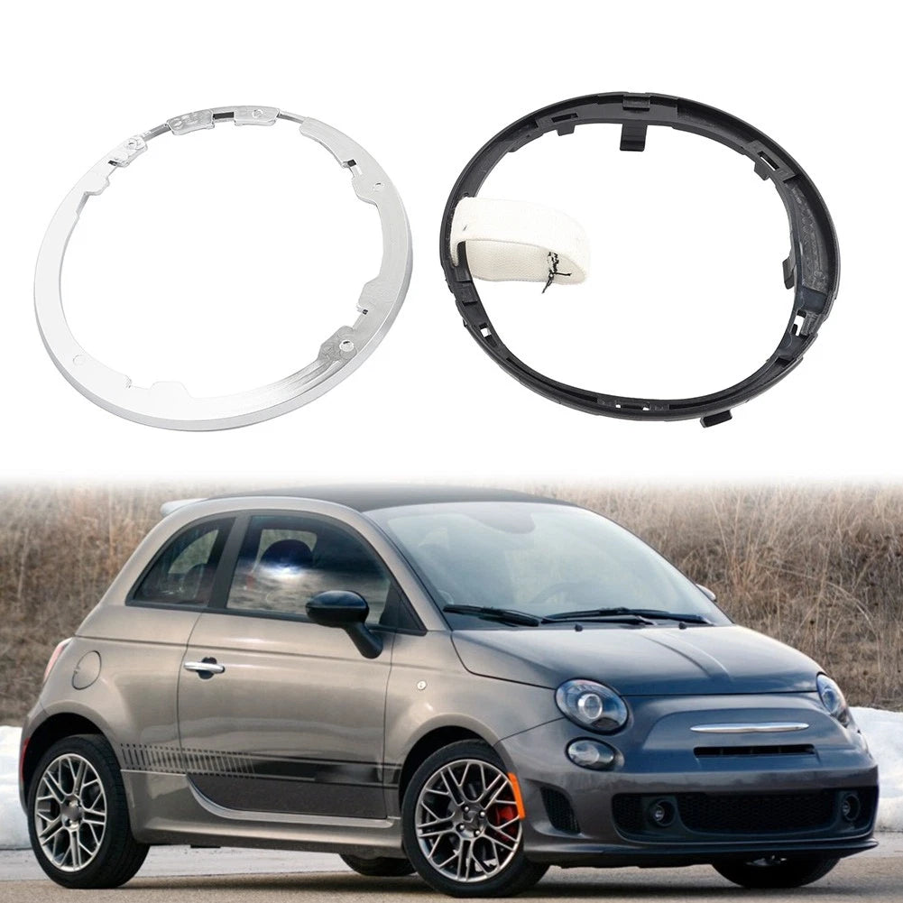 2X Gear Shift Knob Boot Ring Kit for Fiat 500C (2007–2015) ABS Plastic