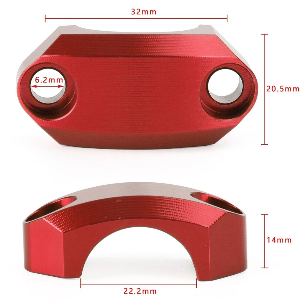 7/8" Brake Master Cylinder Clutch Clamp Cover for Ducati (Fits 22mm Bar)