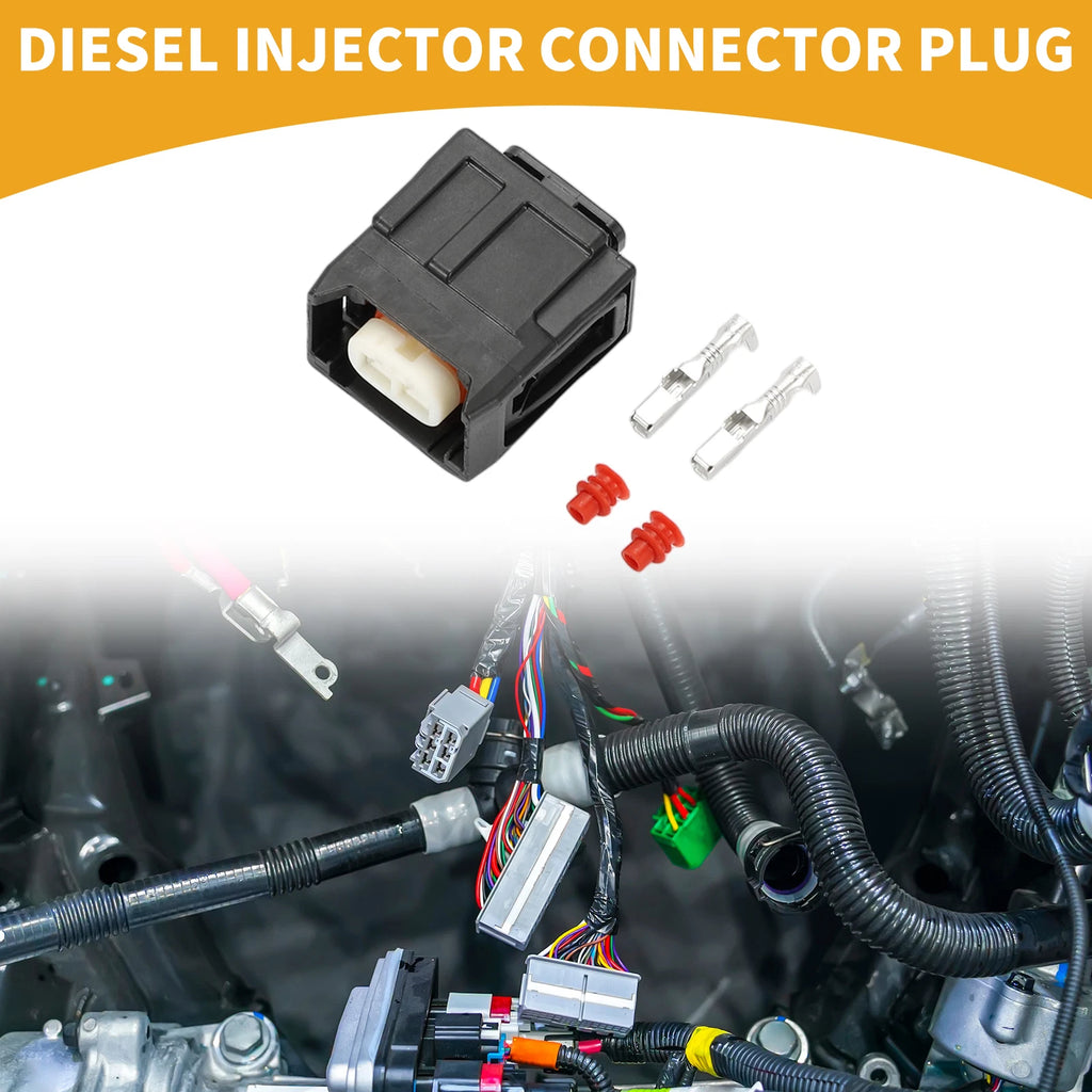 2 Pin Diesel Injector Connector Plug Replacement for Toyota (2005–2015)