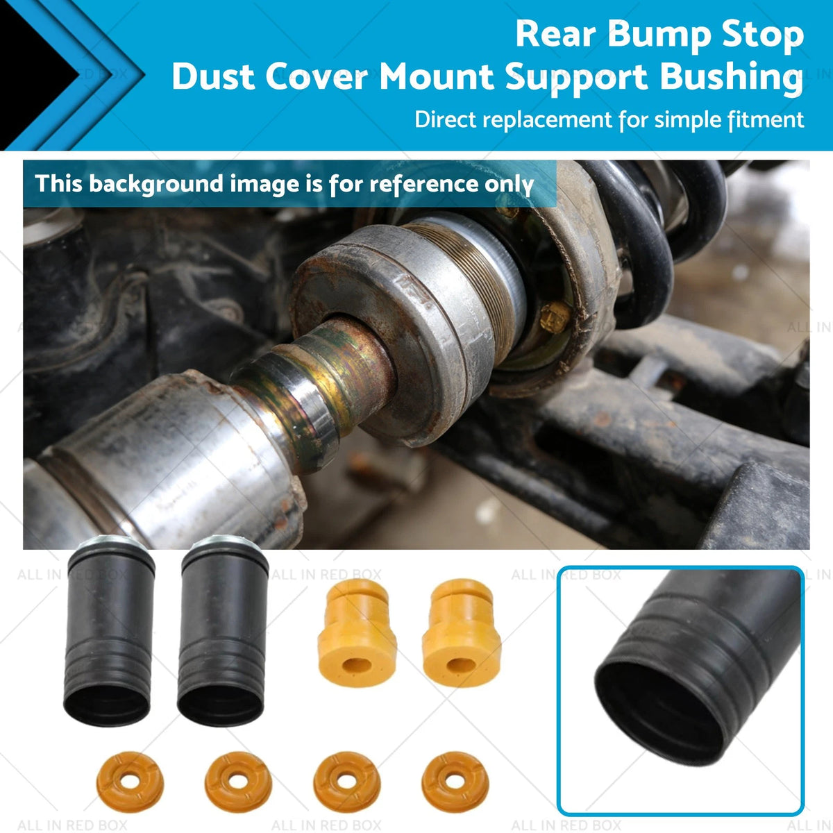 Pair Rear Bushing Bump Stop & Dust Cover for BMW X5 E70, X6 E71 (2007–2013)