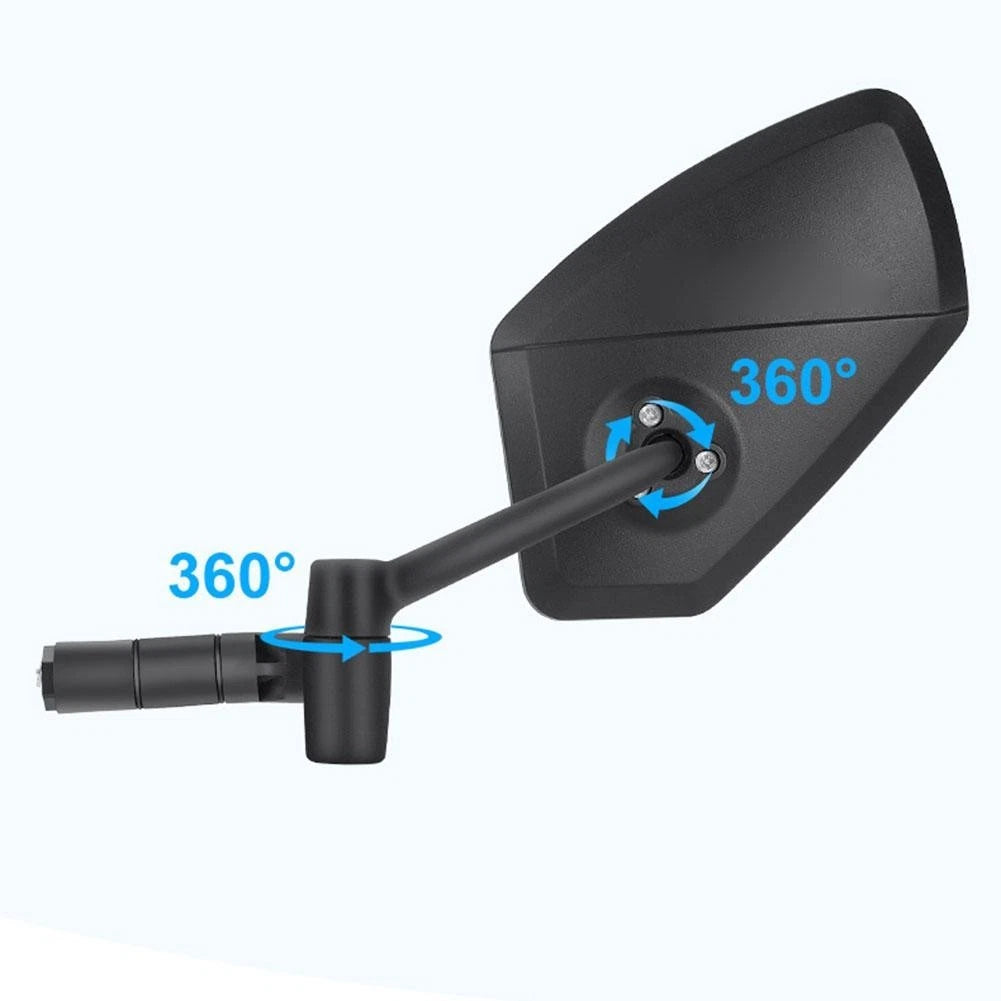 Left Side Mirror for Bike Scooter 16.8mm Handlebar Clear Glass Nylon
