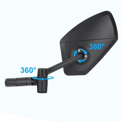 Left Side Mirror for Bike Scooter 16.8mm Handlebar Clear Glass Nylon