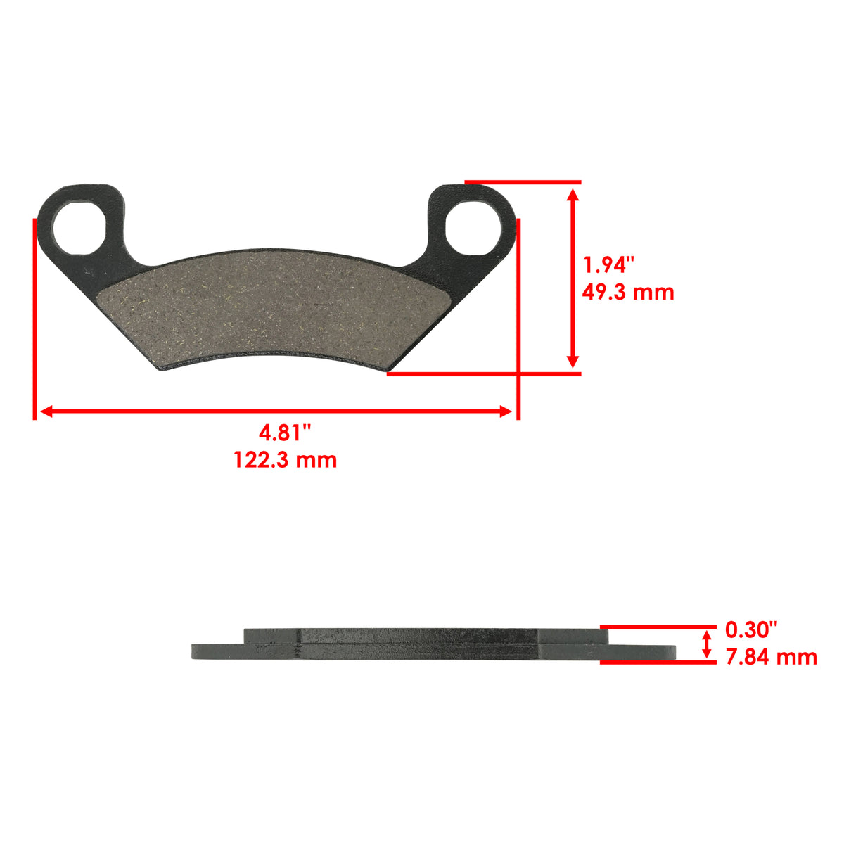 Caltric Brake Pads Replacement Front Set for John Deere XUV865E (2011–2014)