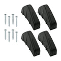 Rear Bumper Lip Diffuser Kit 4pcs Black ABS for Shark Fin Splitter Integration